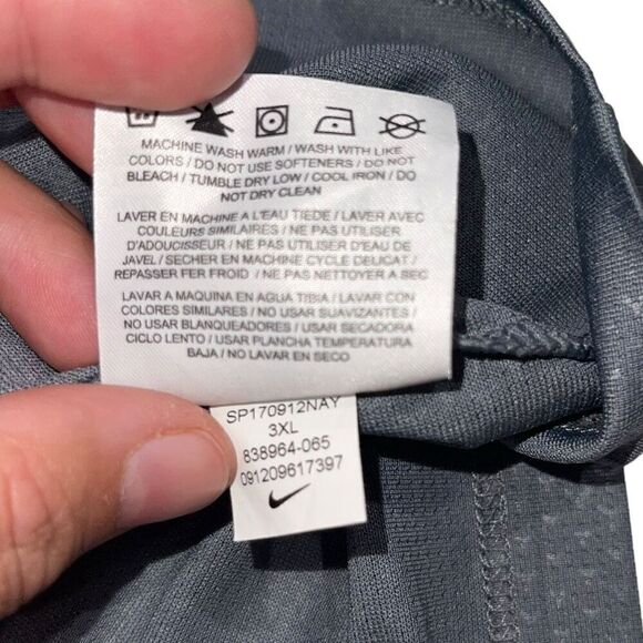 Nike Golf Dri-Fit Grey Polo Embroidered - Size 3XL - Picture 7 of 9
